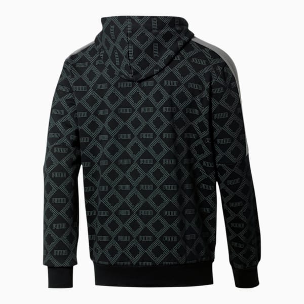 Logo AOP Pack Men's Hoodie, Cotton Black-AOP, extralarge