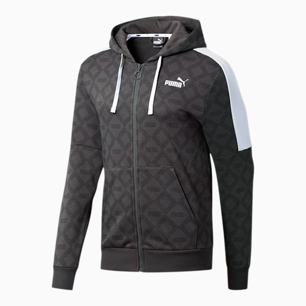Logo AOP Pack Men's Hoodie, CASTLEROCK-AOP, extralarge