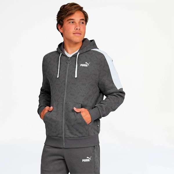 Logo AOP Pack Men's Hoodie, CASTLEROCK-AOP, extralarge