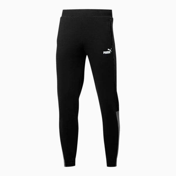 Logo AOP Pack Men's Sweatpants, Cotton Black, extralarge