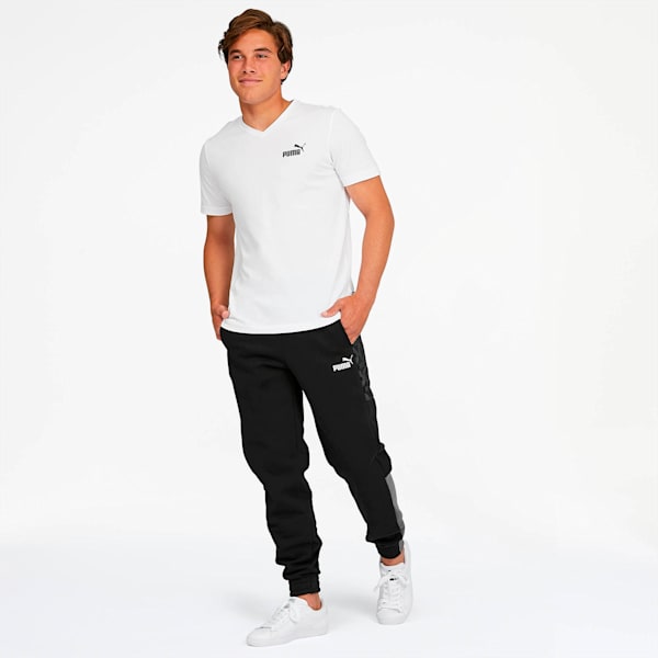 Logo AOP Pack Men's Sweatpants, Cotton Black, extralarge