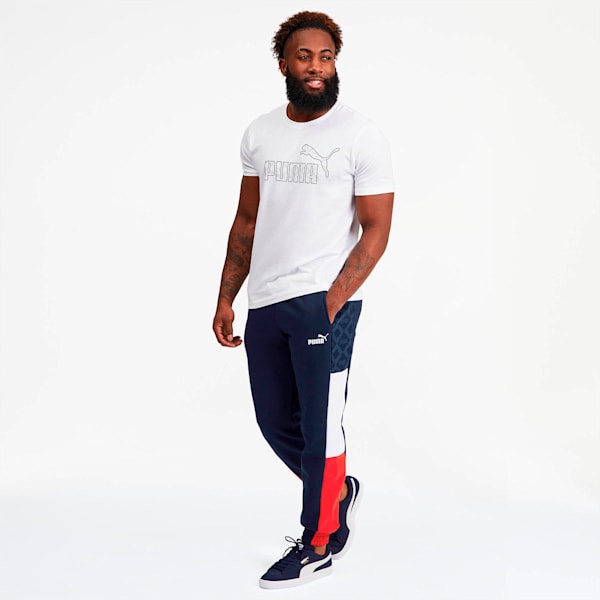Logo AOP Pack Men's Sweatpants, Peacoat, extralarge