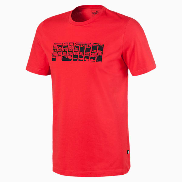 PUMA Brand Men's Graphic Tee, High Risk Red, extralarge