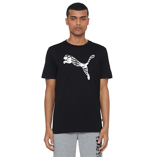 Cat Brand Logo T-Shirt, Puma Black, extralarge-IND