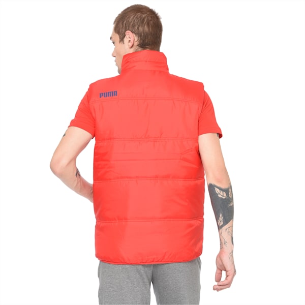 Men's Essential Padded Gilet, High Risk Red