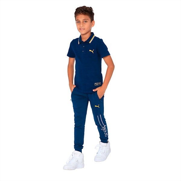 PUMA x one8 Kid's Polo, Gibraltar Sea, extralarge-IND