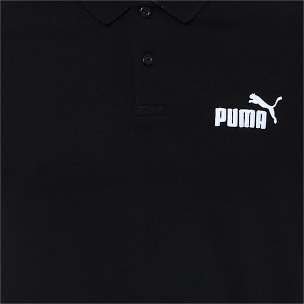 Essential Short Sleeve Men's Polo Shirt, Cotton Black, extralarge-IND