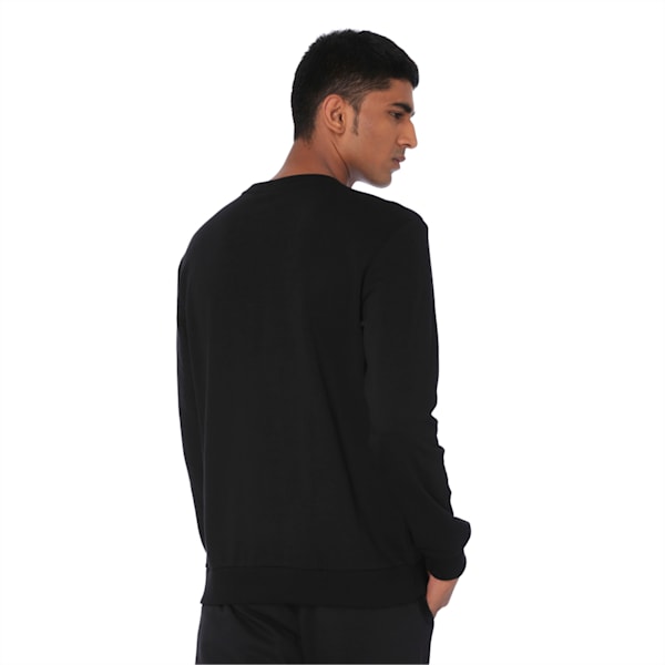 Essentials Men's Crew Sweatshirt, Puma Black, extralarge-IND