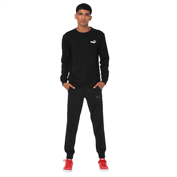 Essentials Men's Crew Sweatshirt, Puma Black, extralarge-IND