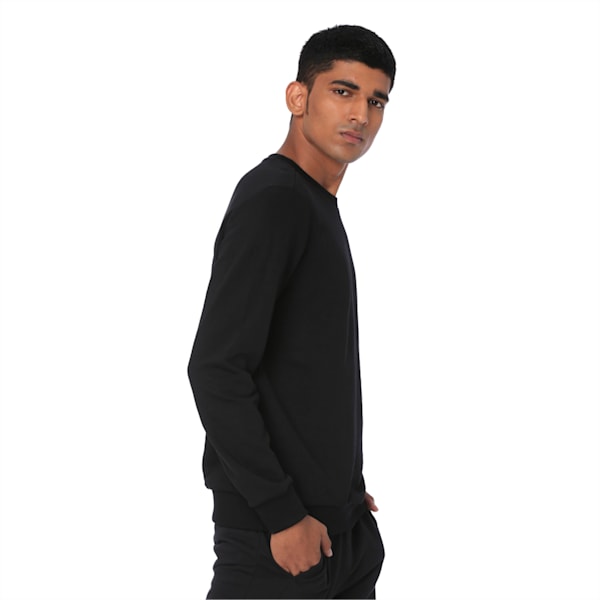 Essentials Men's Crew Sweatshirt, Puma Black, extralarge-IND