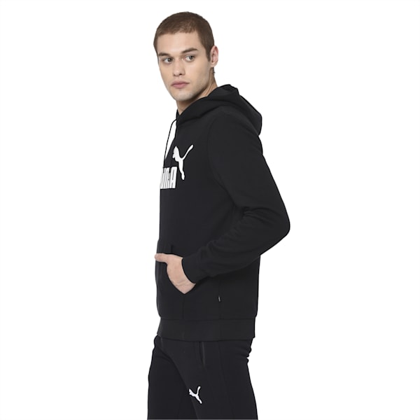 Men's Big Logo Hoodie, Puma Black, extralarge-IND