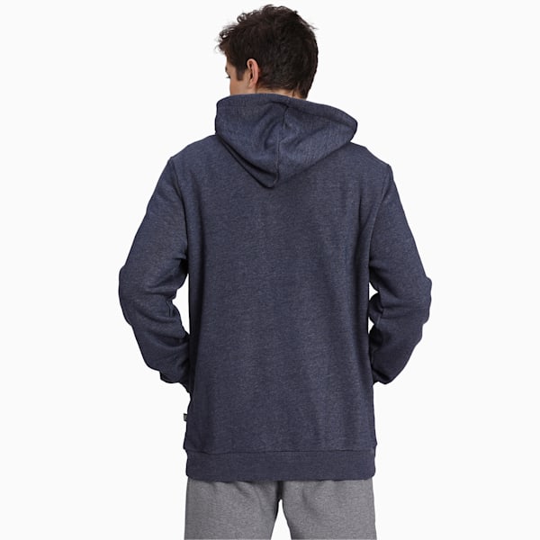 Essentials Fleece Hooded Men's Jacket, Peacoat Heather, extralarge-IND