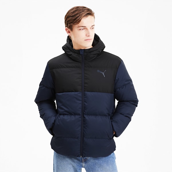 Essential+ Regular Fit Men's Down Jacket, Peacoat, extralarge-IND