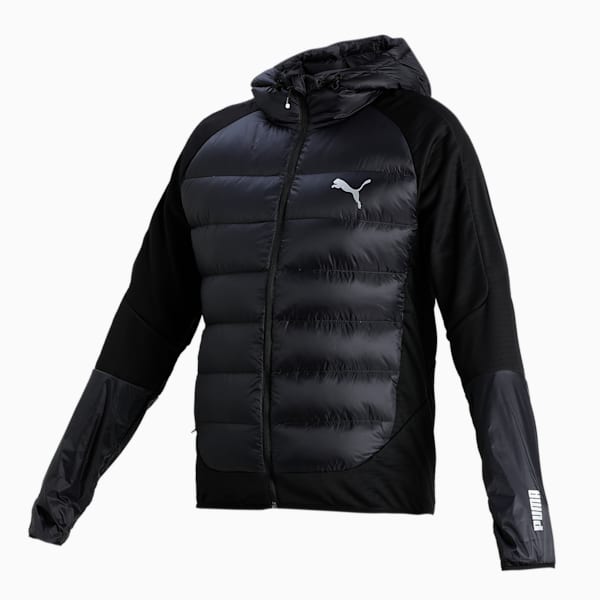 Hybrid Water Repellent Men's Down Jacket, Puma Black, extralarge-IND