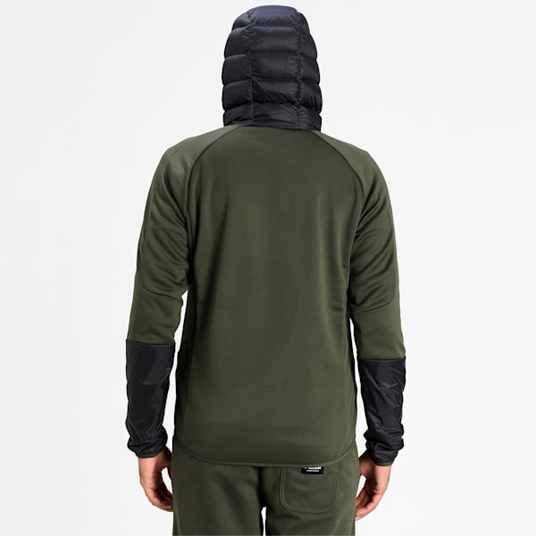 Hybrid Water Repellent Men's Down Jacket, Forest Night, extralarge-IND