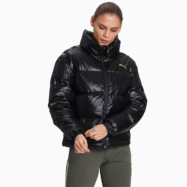 Shine Relaxed Fit Women's Down Jacket, Puma Black, extralarge-IND