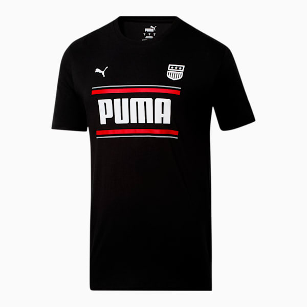 New Badge Men's Tee, Puma Black, extralarge