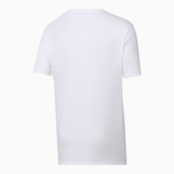PUMA Lined Up Men's Tee, Puma White, extralarge