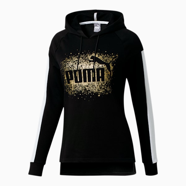Girls black puma hoodie deals