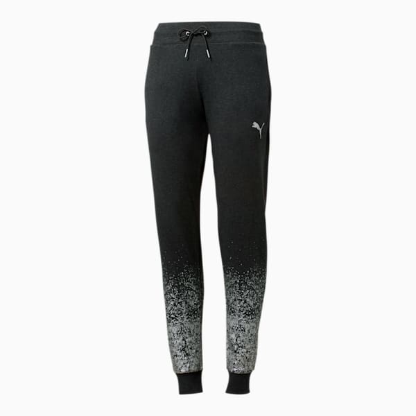 Glitz Women's Sweatpants, Dark Gray Heather-Silver, extralarge