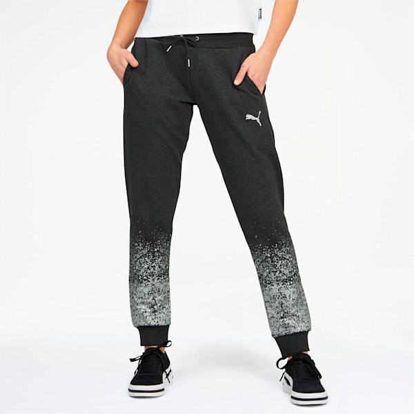 Glitz Women's Sweatpants, Dark Gray Heather-Silver, extralarge