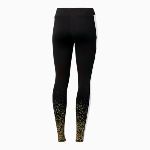 Puma Fashion Luxe ellaVATE Training Leggings Women's Black Gold Athletic  Bottoms