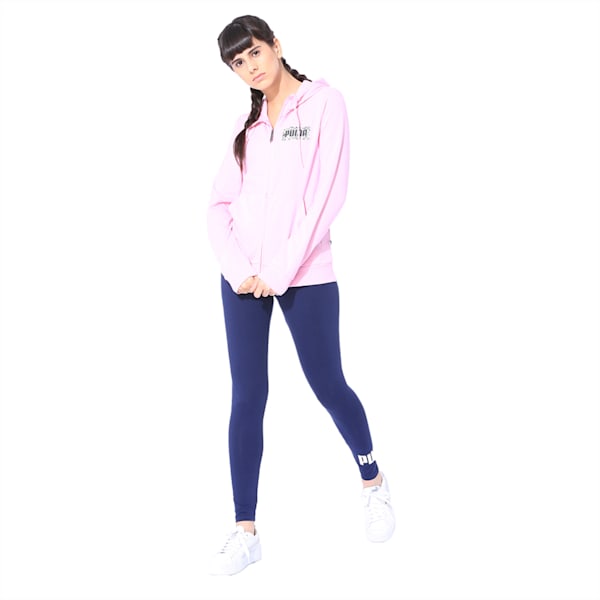 Womens Graphic Fz Hoody I, Pale Pink, extralarge-IND
