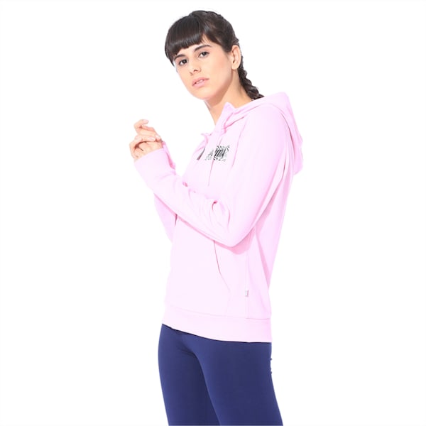 Womens Graphic Fz Hoody I, Pale Pink, extralarge-IND