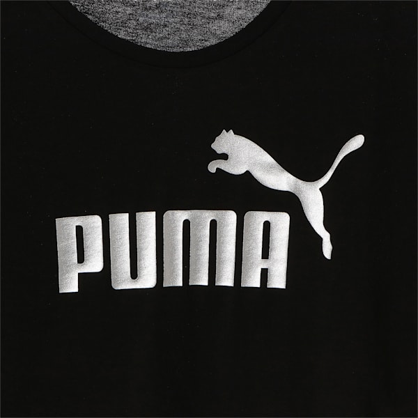 ESS+ ウィメンズ クロップド Tシャツ 半袖, Puma Black-Silver, extralarge-JPN