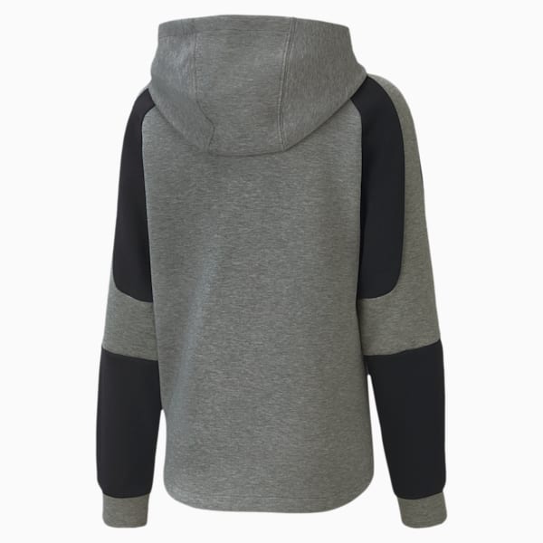 Evostripe Full Zip dryCELL Boys' Hoodie, Medium Gray Heather, extralarge-IND