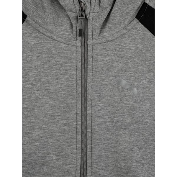 Evostripe Full Zip dryCELL Boys' Hoodie, Medium Gray Heather, extralarge-IND