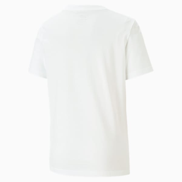 Rebel Boy's T-Shirt, Puma White-Puma Black, extralarge-IND