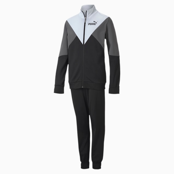 Polyester Boy's Tracksuit, Puma Black, extralarge-IND