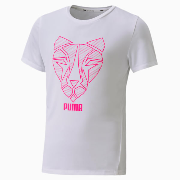 Runtrain dryCELL Girl's T-Shirt, Puma White, extralarge-IND