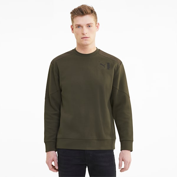 NU-TILITY Crew Regular Fit Men's Sweat Shirt, Forest Night, extralarge-IND