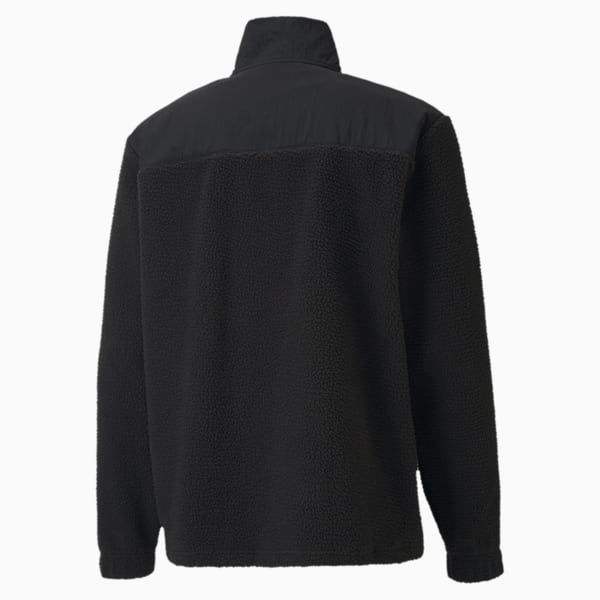 NU-TILITY Men's Half Zip Sweatshirt, Puma Black, extralarge