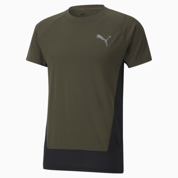 Evostripe Slim Fit Men's T-Shirt, Forest Night