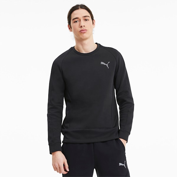 Evostripe Crew dryCELL Slim Fit Men's Sweatshirt, Puma Black, extralarge-IND
