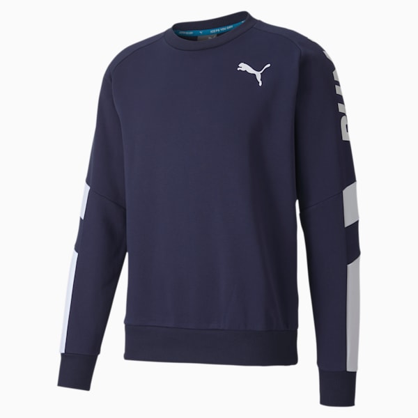Modern Sports dryCELL Men's Long Sleeves Sweat Shirt, Peacoat, extralarge-IND