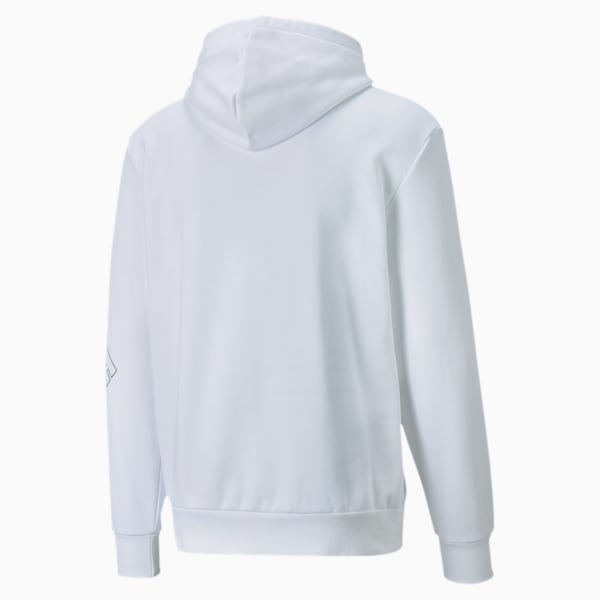 Rebel Regular Fit Men's Hoodie, Puma White, extralarge-IND