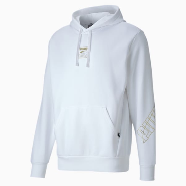 Rebel Regular Fit Men's Hoodie, Puma White, extralarge-IND