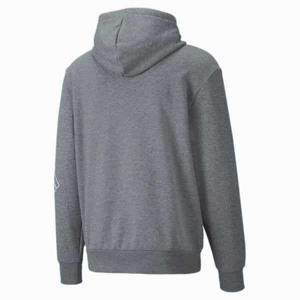 Rebel Men's Hoodie, Medium Gray Heather, extralarge