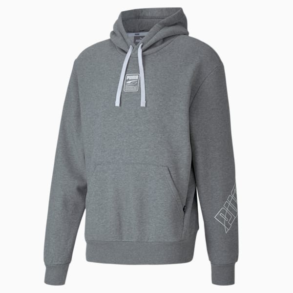 Rebel Men's Hoodie, Medium Gray Heather, extralarge