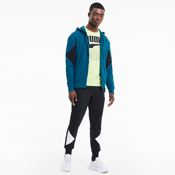Rebel Men's Full Zip Hoodie, Digi-blue, extralarge