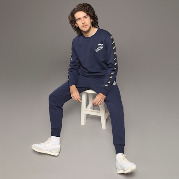 Amplified Crew Neck Men’s Sweatshirt, Peacoat, extralarge-IND