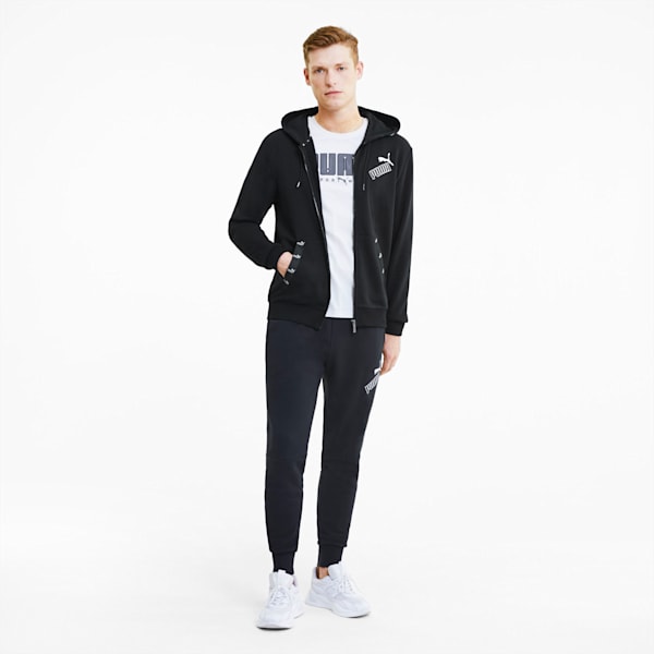 Amplified Full-Zip Men's Hoodie, Puma Black, extralarge-IND