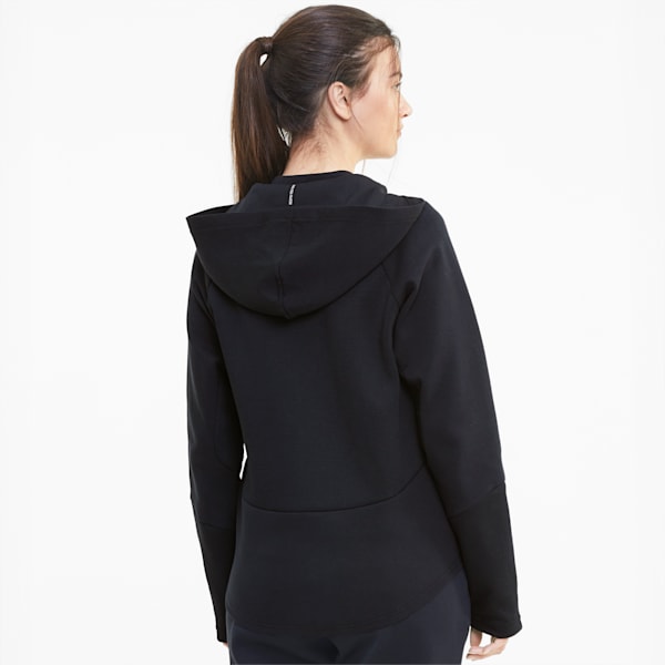 Evostripe Women's Full Zip Hoodie, Puma Black, extralarge