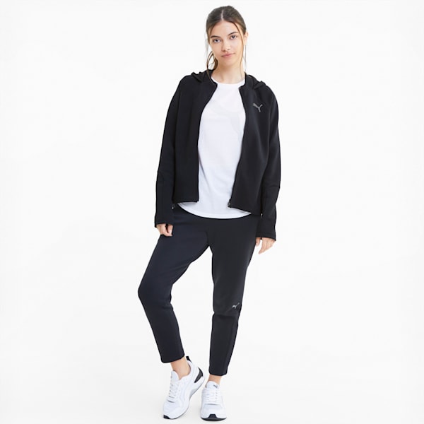 Evostripe Women's Full Zip Hoodie, Puma Black, extralarge