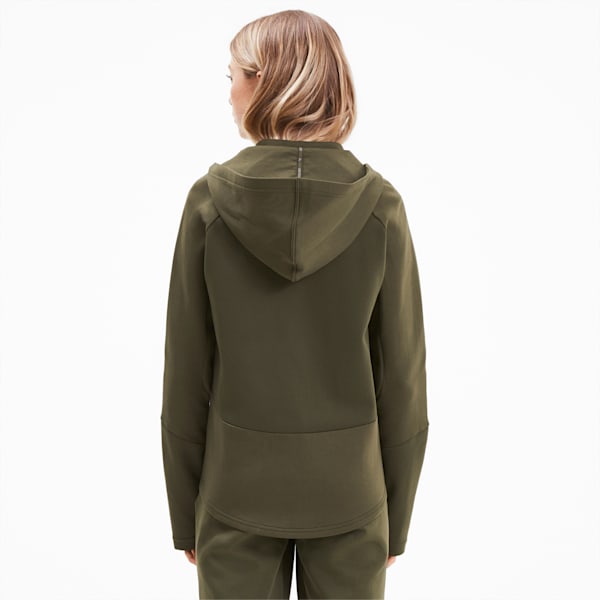 Evostripe Full Zip dryCELL Regular Fit Women's Hoodie, Forest Night, extralarge-IND