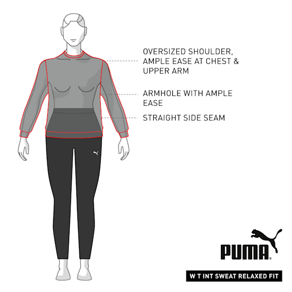 Modern Sports dryCELL Women's Sweatshirt, Puma Black-Salmon Rose